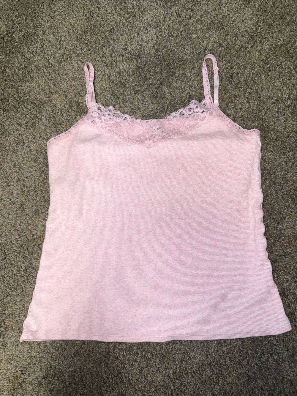 Nautica Light Pink Lace-Trim Camisole